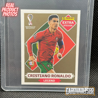 クリスティアーノ・ロナウド 2022 カタールW杯 サッカー カード Rare Panini FIFA World Cup Qatar 2022 - GOLD Extra Sticker