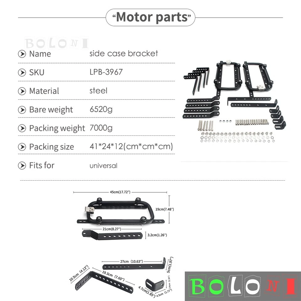 Kit de soporte para soportes de montaje de cajas de equipaje traseras para maletas laterales de motocicleta para Honda CRF  Foto 3 de 4