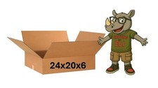 24" x 20" x 6" CARDBOARD BOX - 200 lb - SINGLE BOX