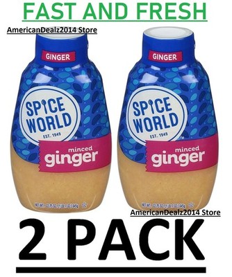 2 PACK - Spice World Squeeze Minced Ginger 22.75 oz (Total 45.5 oz) FREE SHIP!!