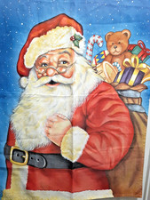 Santa Claus Christmas Garden Flag Banner Double sided 38" x 26"