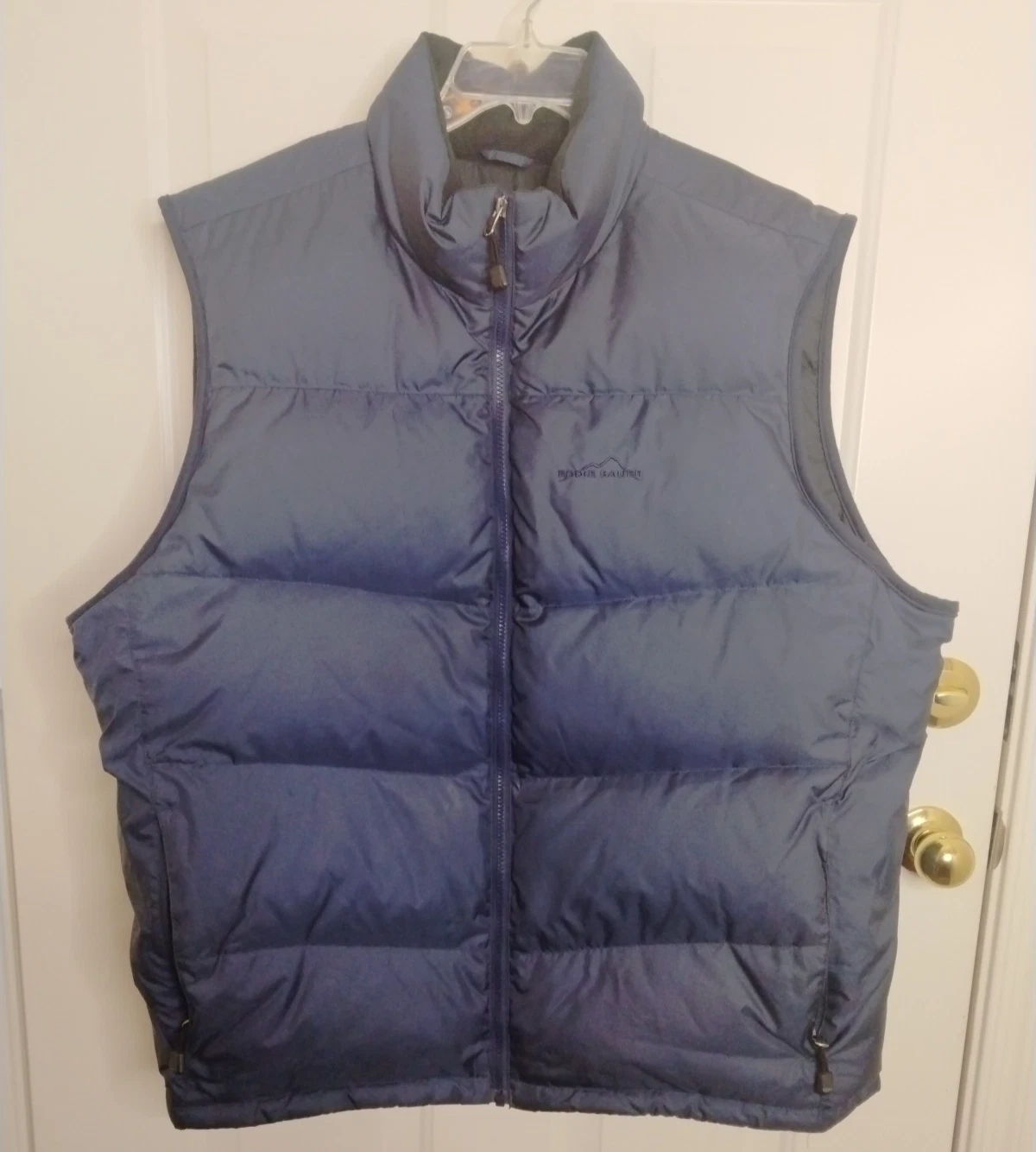 Eddie Bauer Vest Mens Size XXL Premium Goose Down Puffer EB700 Dark Blue