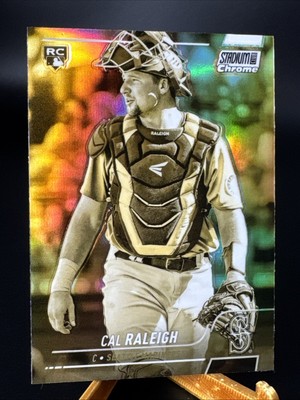 Cal Raleigh 2022 Topps Stadium Club Chrome #255 Gold Minted RC Rookie SSP