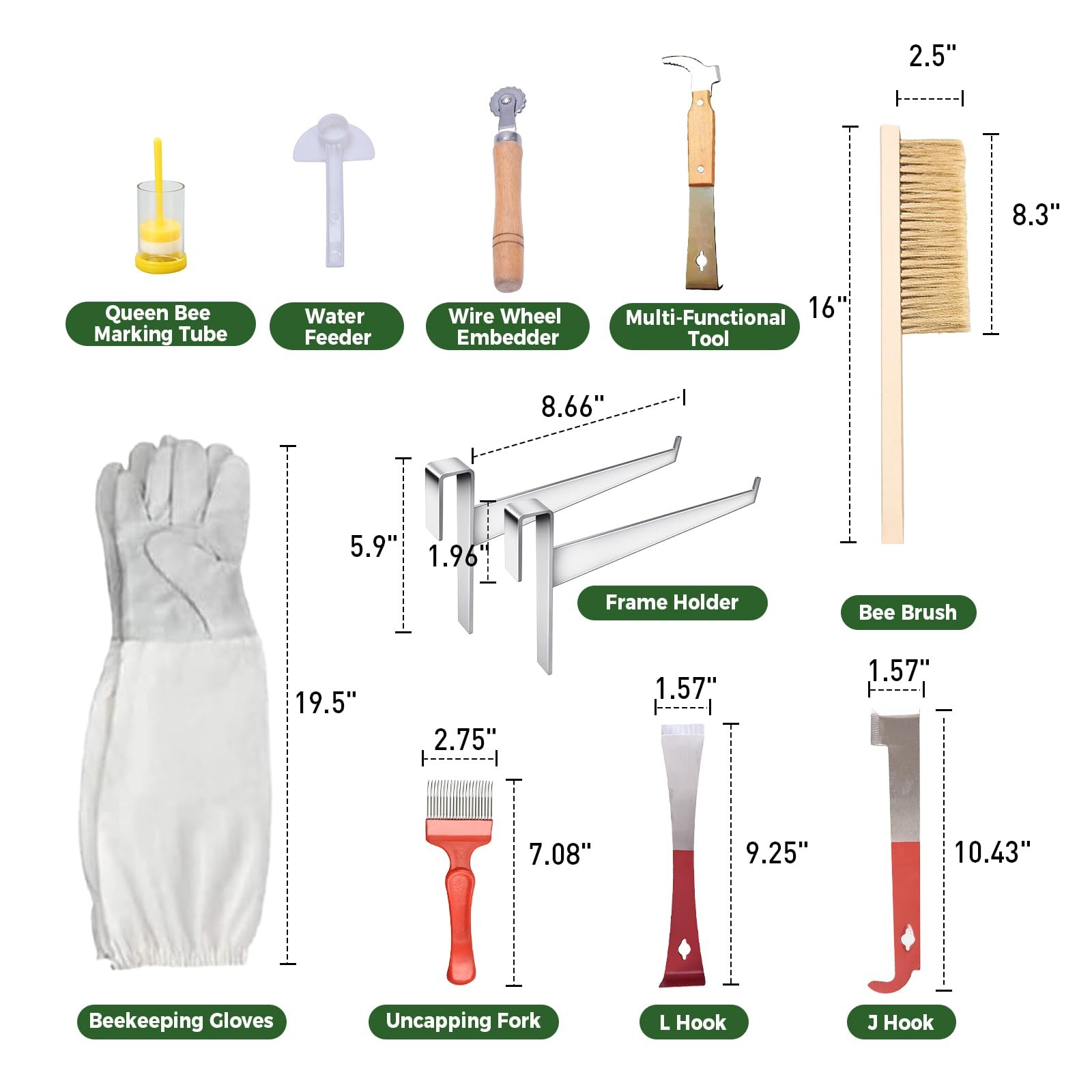 Beekeeping Supplies Bee Keeper Starting Kit 22 Pcs Beekeeping Tool Kit Bee Sm...