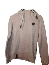Naketano Women's Hoodie Sweatshirt Size Small Pink Pullover
