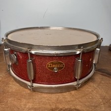 Vintage Decca Drum Red Glitter 14.5” Snare Drum