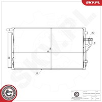 Esen SKV Kondensator Klimaanlage 86SKV049 Aluminium FüR Hyundai Ix35 LM EL ELH 3