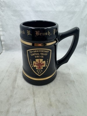 Vintage 1978 75th Anniversary Central Valley NY Fire Dept. Beer Stein Mug