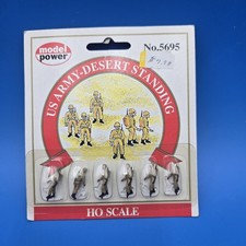 Model Power HO Scale US Army Desert Standing Soldiers Set of 6 -New - No. 5695