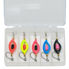 5pc Trout Fishing Lure For Double Spin Spoon Twisters with Single Hook