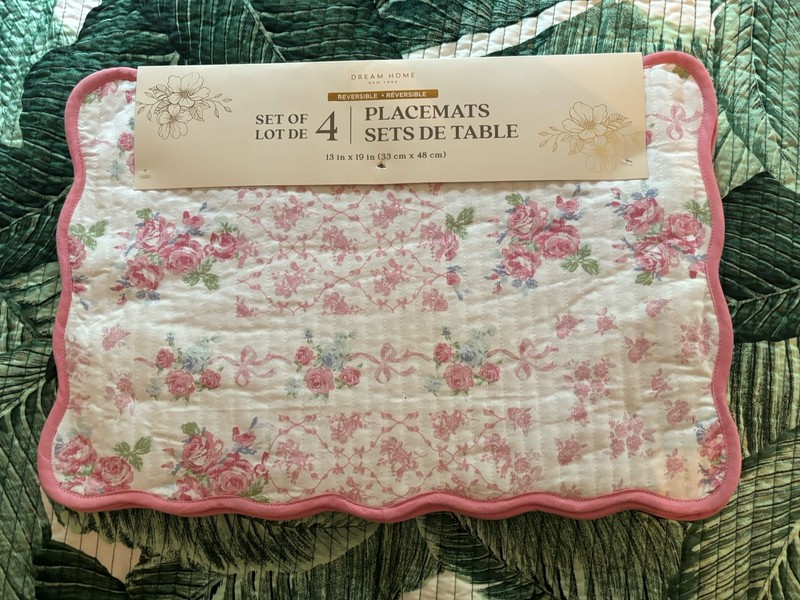 2 Deeam Home New York Floral Quilted Placemat Set Of 4