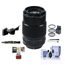Fujifilm XF 80mm f/2.8 R LM OIS WR Macro Lens, Black with Mac Software  Acc Kit