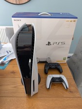 Sony PlayStation 5 825 GB White Disc Console with 2 Controllers