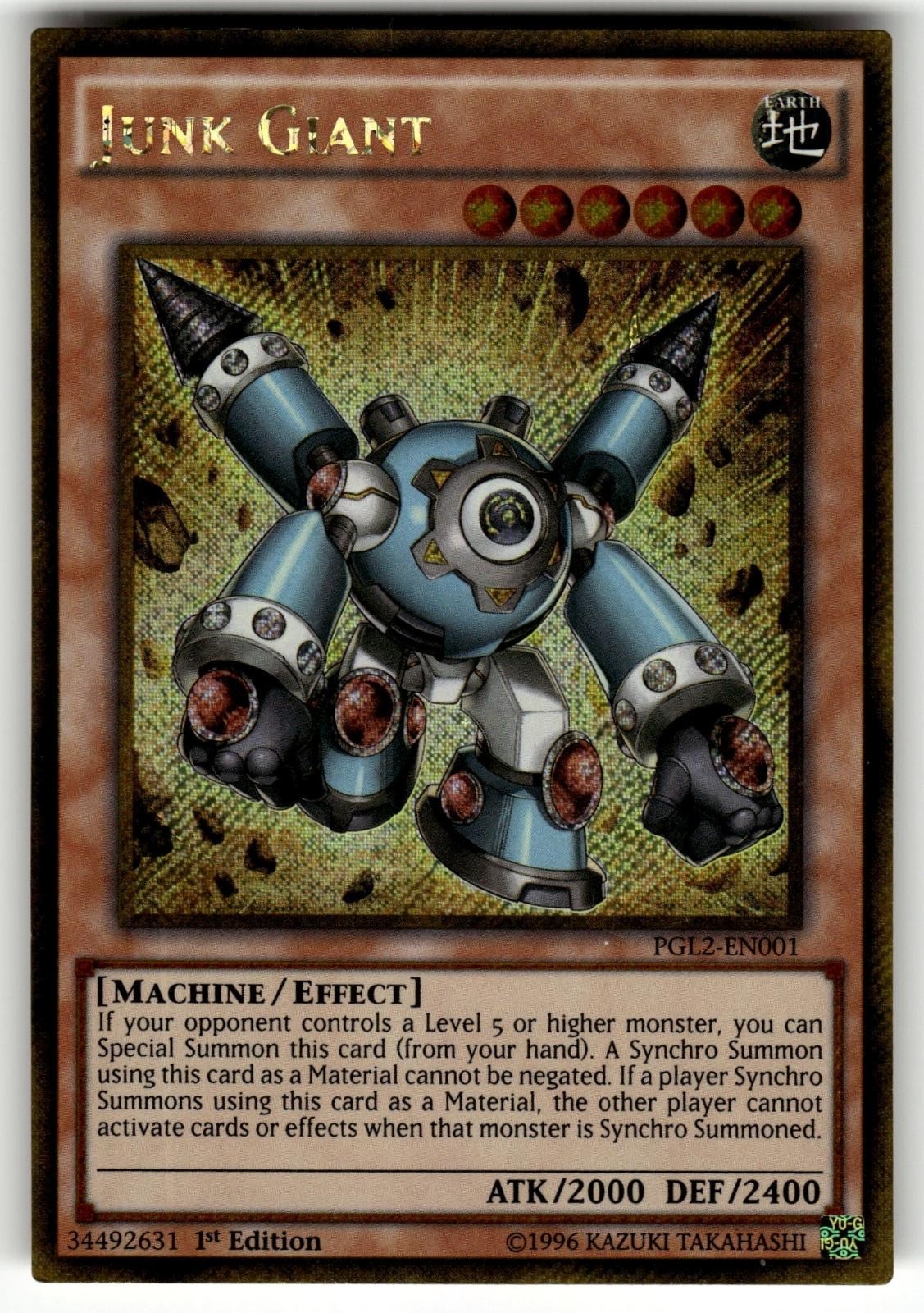 Junk Giant PGL2-EN001 Premium Gold: Return of the Bling Yu-Gi-Oh Unlimited NM