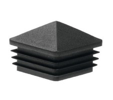 Zierstopfen 80x80mm f&uuml;r Vierkantrohre Quadratstopfen Schwarz Endkappen