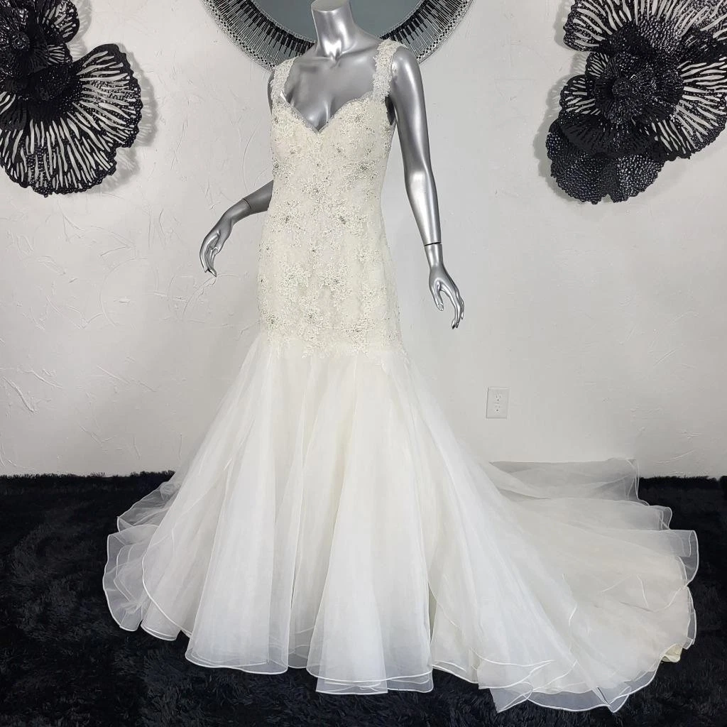 white gold diamond wedding dress White Diamond Victoria Wedding Dress – Bridal Glam main image 1