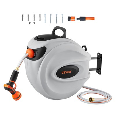 #ad #ad VEVOR Retractable Hose Reel Water Hose Reel 100#x27;x1 2quot; 180° Swivel Wall Mounted $91.90