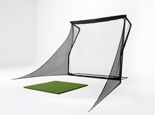 SKYTRAK Golf Simulator Essentials Bundle | Mat, Net, Side Nets & Ball Tray
