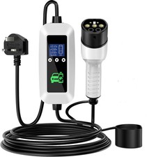 FNITAER EV Charger Cable 6M Type 2 to 3 Pin Plug D16A With LED Screen Carry Bag