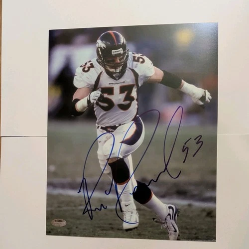 Autographed BILL ROMANOWSKI Denver broncos 8x10 Photo Schwartz authentication