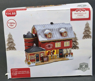 Holiday Time MEADOW BROOK FARM Country Charm lighted building