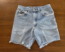 Vintage Lee Cutoff Shorts Distressed Light / Medium Wash