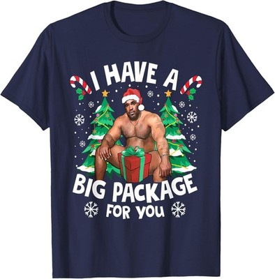 Xmas I Have A Big Package for You - Naughty Black Guy Unisex T-Shirt