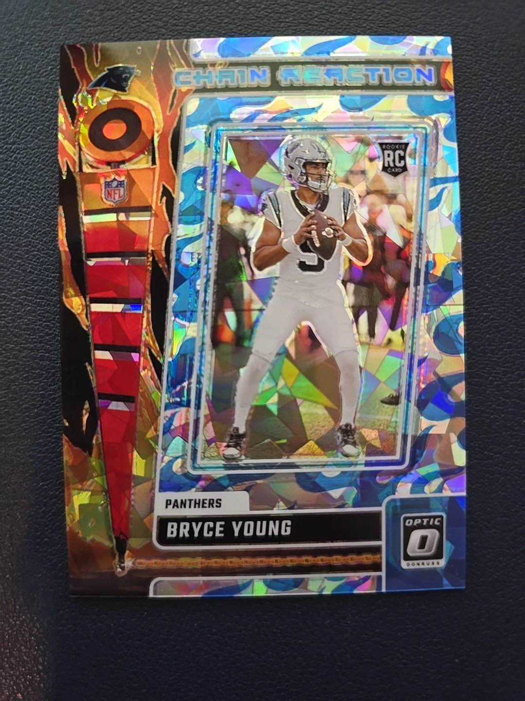 2023 Donruss Optic Football Bryce Young Chain Reaction Blue Ice 5/15 #CR-BY 🔥