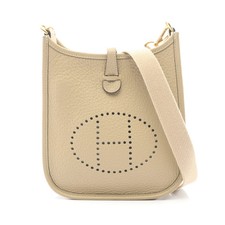 HERMES Evelyne TPM Amazon Trench Shoulder Bag Taurillon Clemence Beige #RC913