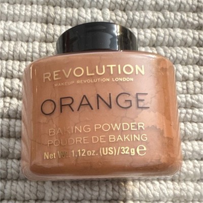 Makeup Revolution Orange Baking Loose Powder Cruelty-Free Vegan 1.12oz/32g