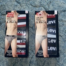 NEW Levi's Low Rise Premium Cotton Tag Free Briefs 5 Pack Men  s