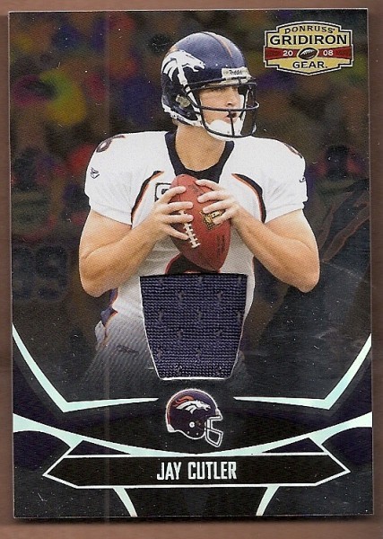 2008 Donruss Gridiron Gear Jerseys #30 Jay Cutler Jersey /250 FB
