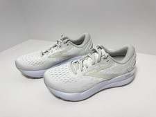 Women's Brooks Ghost 16, White Grey, Size 6.5 B 1204071B151 1200 EUC