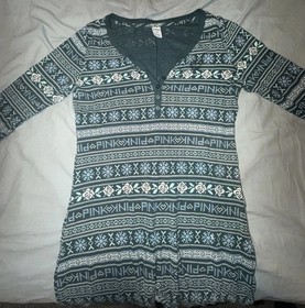 PINK Victoria's Secret Holiday Pajama Set XL Long Sleeve Christmas RARE