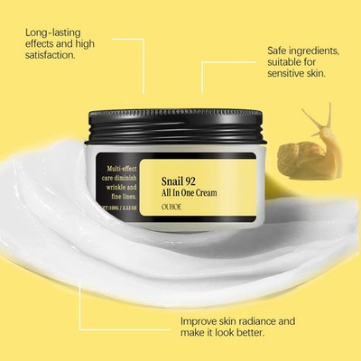 Snail 92 Mucin Power Essence/Cleanser/Cream Moisturizing Smoothing Nourishing