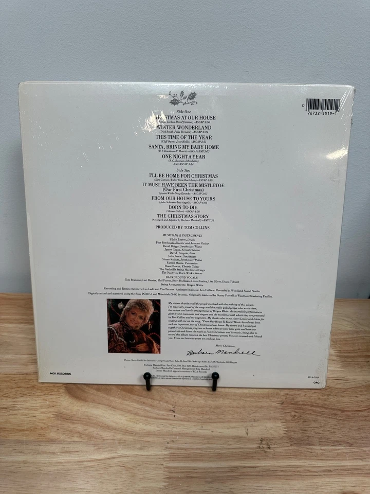 Barbara Mandrell Christmas At Our House Vinyl LP Record VG+ - Image 2 of 2