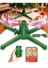 COOLWUFAN 360-Dgree Rotating Christmas Tree Stand for Up to 9ft & 120lb...