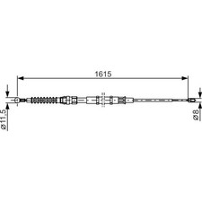 Bosch 1 987 482 328 Seilzug Feststellbremse für SKODA SUPERB I 3T4 3T5