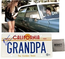 Heather Graham signed License Plate Mercedes Lane Beckett Authentication