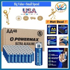 48 Pack AA Batteries, Ultra Long Lasting Alkaline, 10- Shelf Life 0.55 per gallon