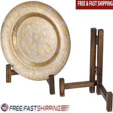 Wooden Folding Easel Plate Stand Set Tabletop Display Collectibles Artframes New