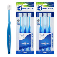 Brilliant Oral Care Adult Toothbrush Soft Bristles Round Head And All-Around