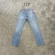Vintage 90s USA Levi 501 For Women Actual 27x29 Blue Light Wash Button Fly