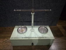Vintage Dixon Equal Arm Scale & Original Weight Set Made In West Germany Travel