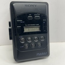 Sony Walkman WM-F2031 Cassette Player AM/FM Radio New Belts  Works  Cleaned 