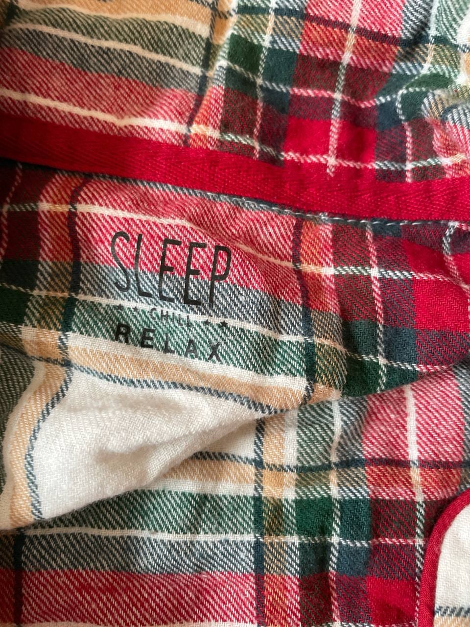 Tu Men's Tartan Flannel Pyjama Set XS Red Green Plaid 100% Cotton image 2