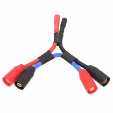 Series Cable Brushless Motor 6.5mm 1 Female to 2 Male Amass AS150 7MM 10AWG 10CM