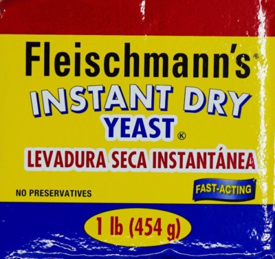 Fleischmann's Instant Dry Yeast Fast-Acting No Preservatives, 1 or 2 Pounds