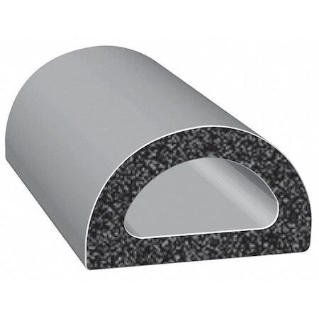Trim-Lok X1333ht-100 Rubber Seal, D-Shaped, 0.38"W X 100 Ft.