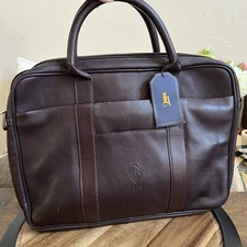 Links And Kings Mayfair 100% Genuine Leather Briefcase Laptop Messenger Bag